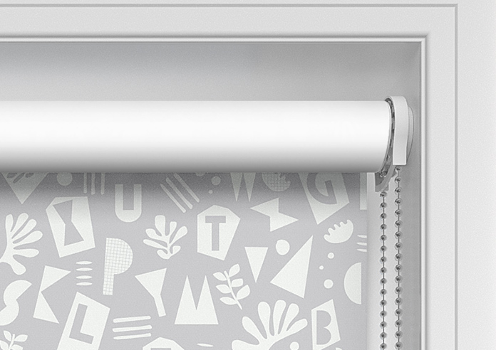 Alphabet, Ultimate Grey - Twist&Fit Roller Blind - Image 11